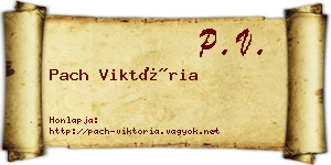 Pach Viktória névjegykártya