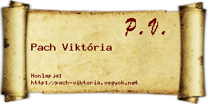 Pach Viktória névjegykártya